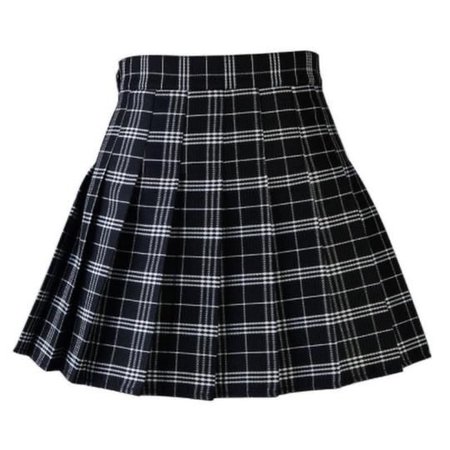 Casual Plaid Skirt Girls High Waist Pleated Skirt A-line School – geekbuyig