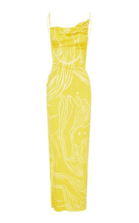 Printed Ruched Midi Dress By Christopher Esber | Moda Operandi