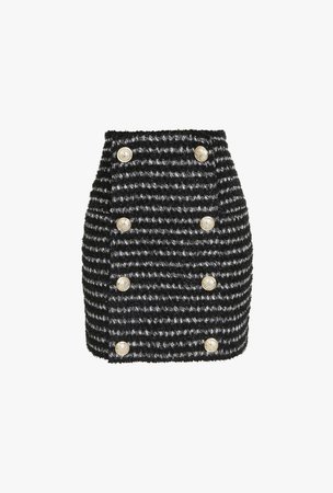 ‎‎‎‎ ‎ ‎Tweed Fall Front Mini Skirt ‎ for ‎Women‎ - Balmain.com