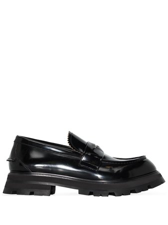 Alexander McQueen chunky-sole Leather Loafers - Farfetch
