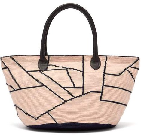 Sophie Anderson Woven Crochet Bag - Womens - Pink Multi