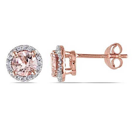 Pink Morganite & Diamond Accent Stud Earrings JCPenney
