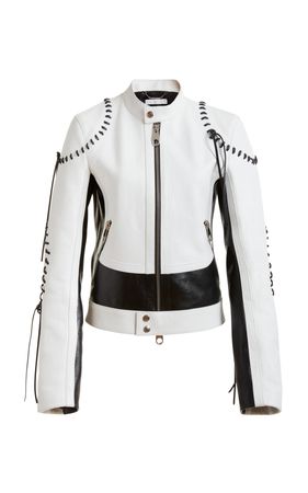 Contrast-Stitched Leather Jacket By Chloé | Moda Operandi
