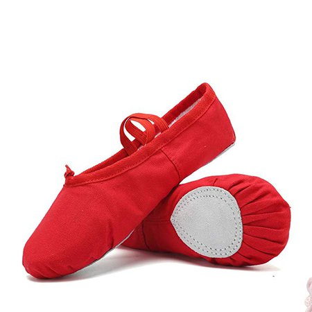 Amazon.com | CIOR Ballet Slippers Canvas Dance Shoes Gymnastics Yoga Flats(Toddler/Little/Big Kid/Women) | Dance