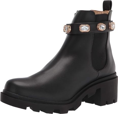 Amazon.com | Steve Madden Women's AMULET Fashion Boot, Black, 8 | Ankle & Bootie