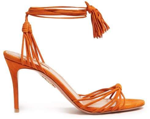Mescal 85 Wrap Around Suede Sandals - Womens - Orange