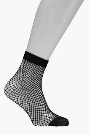 Medium Scale Fishnet Ankle Socks | Boohoo