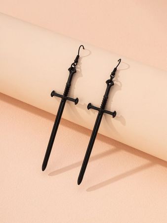 Arrow Drop Earrings Black Funky Zinc Alloy Dangle Embellished Jewelry - Pesquisa Google