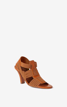 Greek heeled leather sandals | Kenzo US