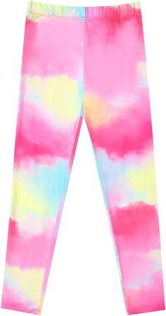 Amazon.com: Tie Dye Leggings for Girls Stretchy Pants Unicorn Pattern Ankle Length,Size 8 9: Clothing, Shoes & Jewelry