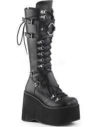 black knee high platform boots - Google Search