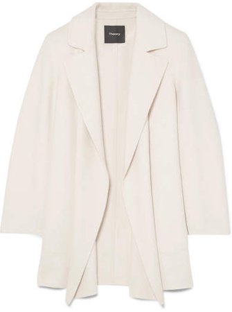 Clairene Brushed Wool And Cashmere-blend Coat - Ivory