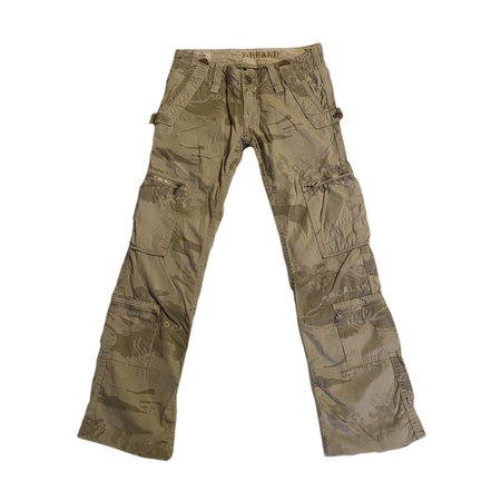 grayish brown camo cargo pants