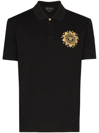 Versace Medusa Embroidered Polo Shirt