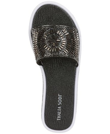 Thalia Sodi Women's Dianna Bling Flat Sandals, Created for Macy's - Macy's