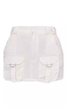 Mocha Cargo Pocket Detail Micro Mini Skirt | PrettyLittleThing USA