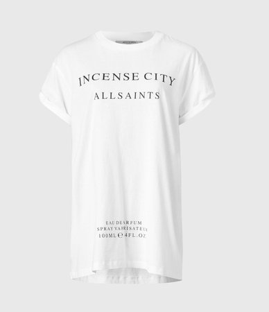 ALLSAINTS US: Womens Incense City Imogen T-Shirt (white)
