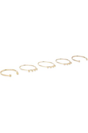 Isabel Marant | Set of five gold-tone rings | NET-A-PORTER.COM