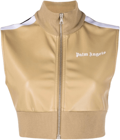 Palm Angels cropped track vest