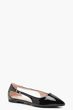Freya Cut Out Panel Pointed Flats