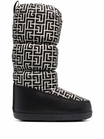 Shop Balmain monogram padded snow boots with Express Delivery - FARFETCH