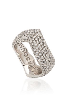 Sensual Touch 18k White Gold Diamond Ring By Pasquale Bruni | Moda Operandi