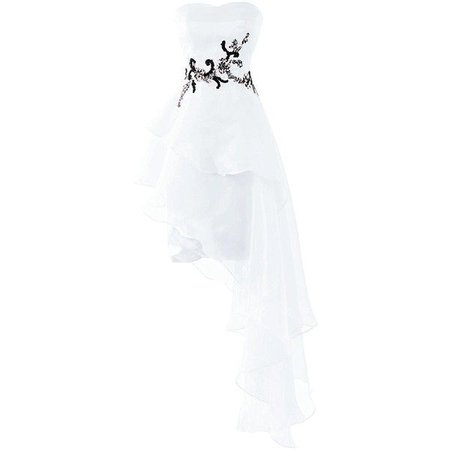 White high-low dress