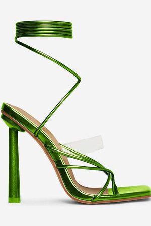 metallic green heels - Google Search