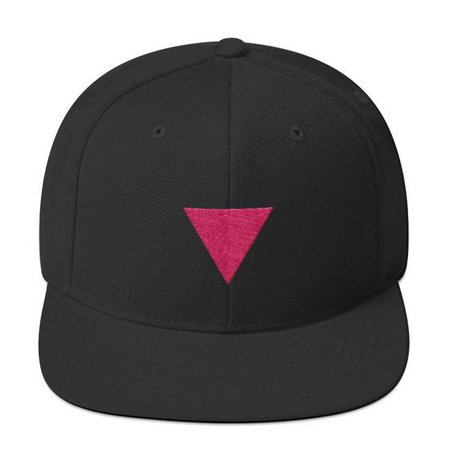 Queer Hat Gay Pride Hat Pink Triangle Embroidered Snapback | Etsy