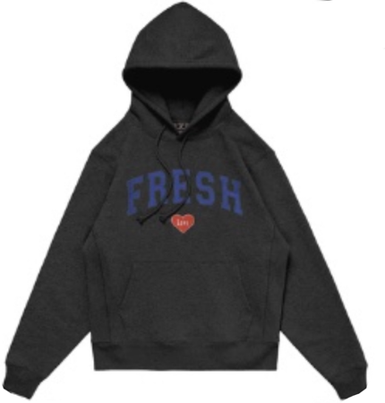 fresh love black hoodie