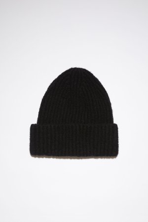 Acne Studios - Ribbed beanie hat - Black