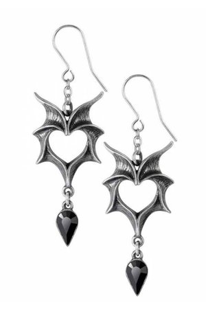 Love Bats Earrings by Alchemy Gothic | Gothic Jewellery