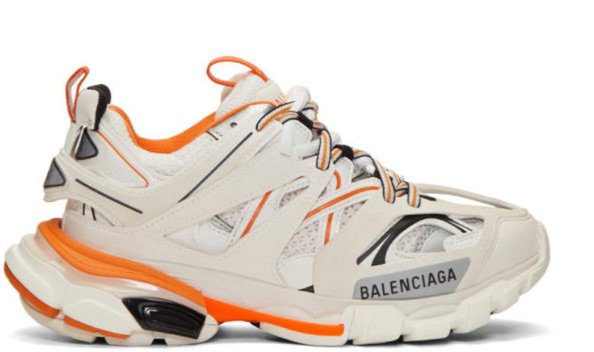 Balenciaga Off-White and Orange Track Sneakers
