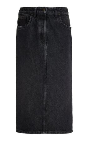 Washed Denim Midi Skirt By Prada | Moda Operandi