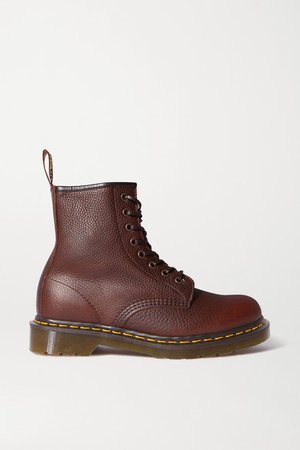 Dr. Martens | 1460 lace-up textured-leather ankle boots | NET-A-PORTER.COM