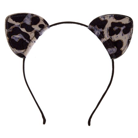 Velvet Leopard Cat Ears Headband
