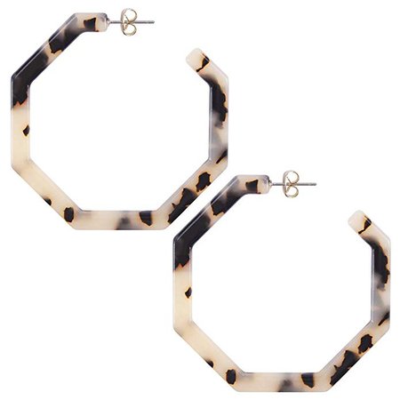 Amazon.com: Acrylic Earrings for Girl Tortoiseshell Earrings Resin Geometric Hexagon Earrings Bohemian Statement Stud Earrings (Leopard): Jewelry