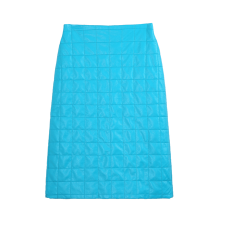 JESSICABUURMAN – MILNA Quilted Back Opening Midi Skirt