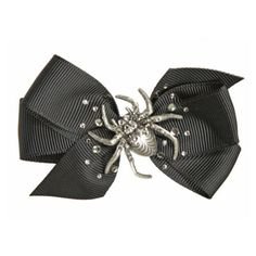 spider hair pin hairpin hair accessories ribbon black goth edgy