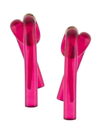 Pink colville twisted tube earring - Farfetch