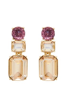 Small Montecarlo Crystal Earrings By Oscar De La Renta | Moda Operandi