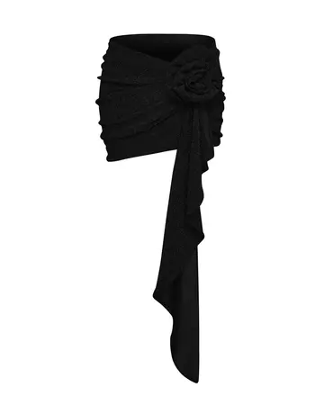 Black Rose Trim Lurex Mini Skirt – LASSY VIETNAM