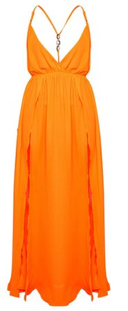 orange beach dress