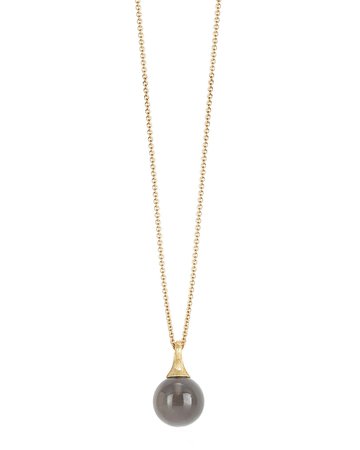 Marco Bicego 18K Africa Boule Pendant Necklace in Gray Moonstone