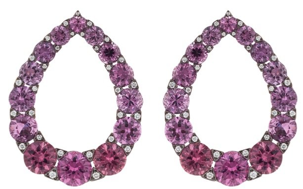 NIKOS KOULIS 18kt Pink Lingerie Spinel Earrings