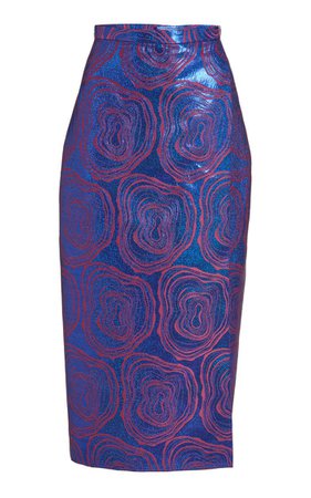 Coria Metallic Wrap Skirt By Markarian | Moda Operandi