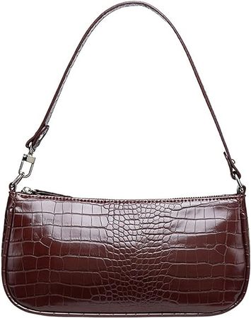 Amazon.com: Small Shoulder Bags for Women Retro Classic Tote Purse Handbag Crocodile Pattern Clutch, Coffee : Clothing, Shoes & Jewelry