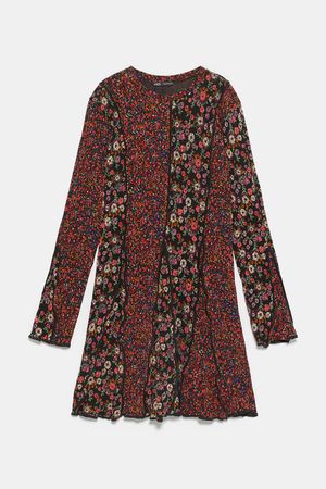 FLORAL PRINT PATCHWORK DRESS - View all-DRESSES-WOMAN | ZARA United States