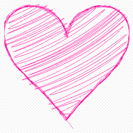 pink scribble heart