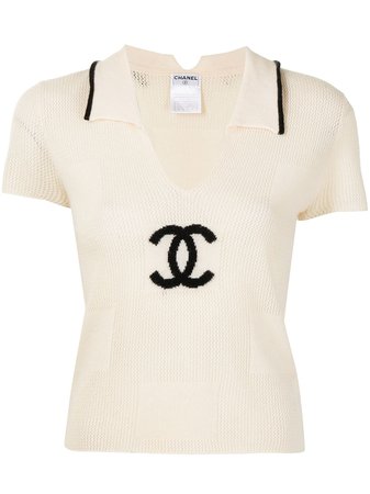 Chanel Pre-Owned 2001 CC knitted polo shirt - FARFETCH